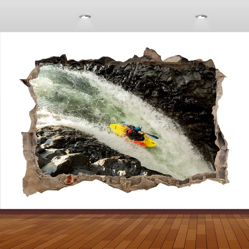Adesivo murale kayak cascata